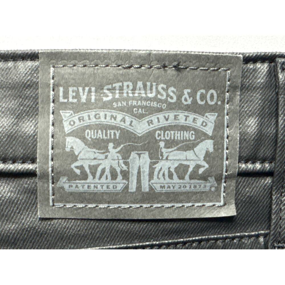 Levis 725 Women's High Rise Bootcut Black Coated Stretch Jeans - 34 (37x31.5) - Picture 3 of 7